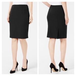 Kasper Above The Knee Lined Pencil Skirt With Slit Size 12 Like New Condition